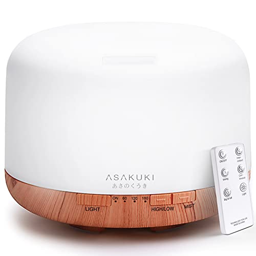 ASAKUKI 500ml Premium, Essential Oil Diffuser with Remote Control