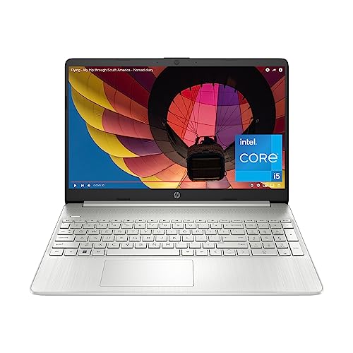 HP 15.6 inch Laptop, FHD Display, 12th Gen Intel Core i5, 16 GB RAM, 512 GB SSD, Intel Iris Xe Graphics, Windows 11 Home, 15-dy5399nr (2023)
