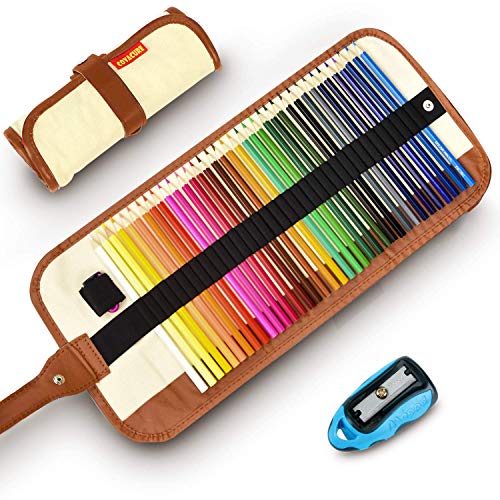 36 Colored Pencils Set, Pencils Sharpener, and Canvas Pencil Bag