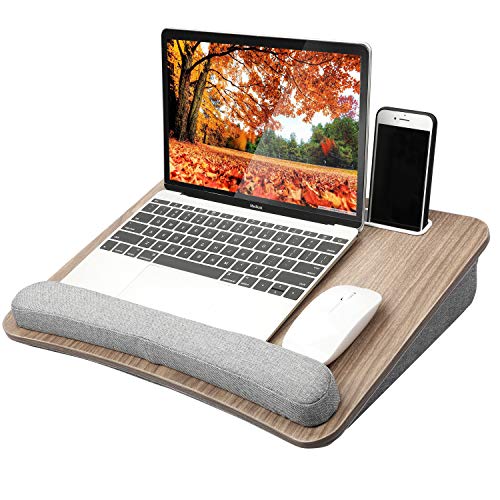 Laptop Desk with Pillow Cushion, Fits up to 15.6 inch Laptop, with Anti-Slip Strip